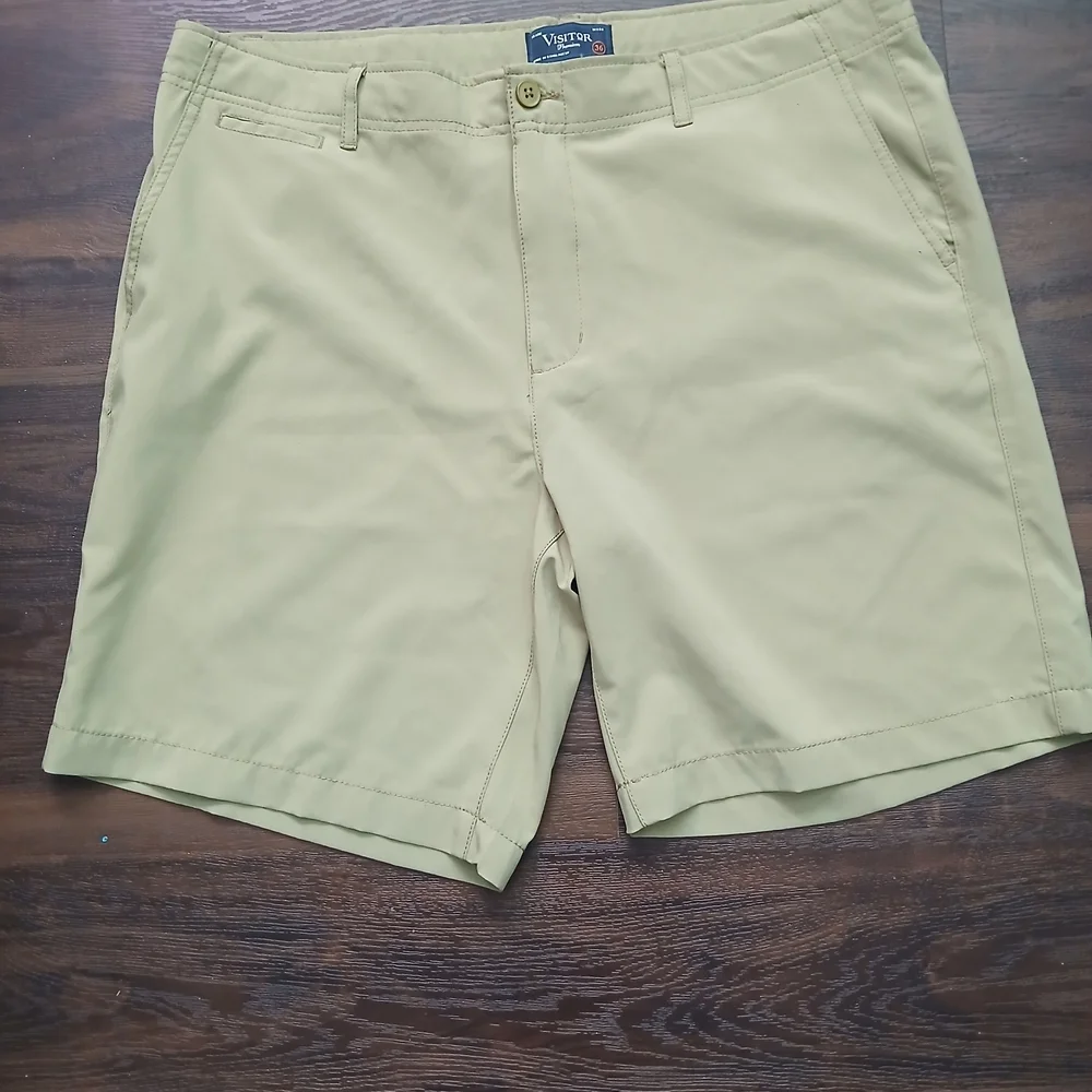 Athletic Green Shorts with Lightweight Fabric